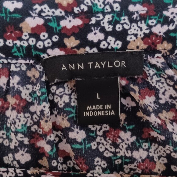 Women's Ann Taylor Lightweight Floral Print Long Sleeve Size Large - Picture 3 of 10
